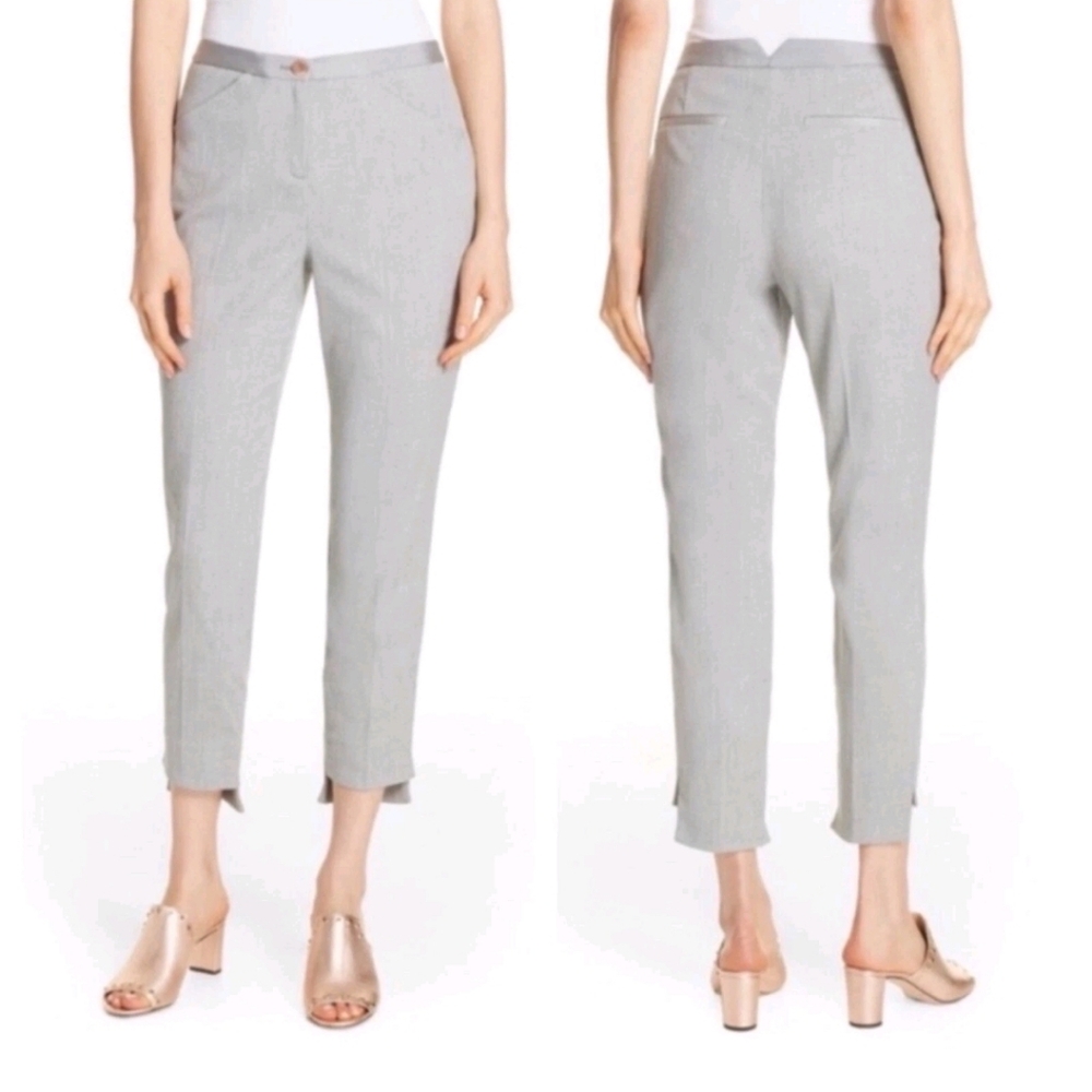 Ted Baker London Light Gray Cropped Trousers
